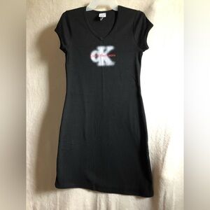 Black Calvin Klein Jeans CK t-shirt dress